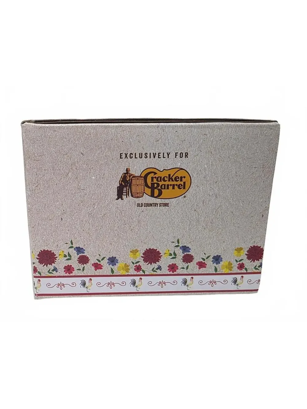 Cracker Barrel Ceramic Egg Salt Pepper Shakers With Holder Box